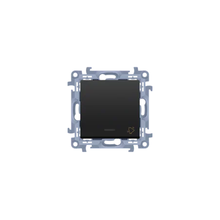 Wlaczniki-i-przyciski-dzwonkowe - czarny przycisk dzwonek z podświetleniem led cd1l.01/49 simon 10 kontakt-simon 