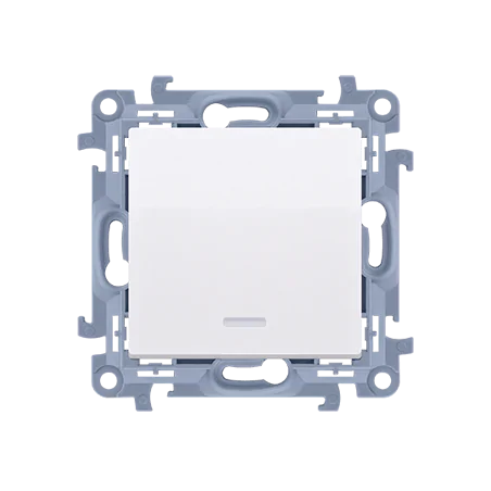Wylaczniki-schodowe - biały włącznik schodowy z podświetleniem led bez piktogramu cw6l.01/x/11 simon 10 kontakt-simon 