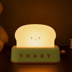 Oswietlenie-do-pokoju-dzieciecego - lampka nocna led zielony toster prezent dla dziecka mw20720 interblue 