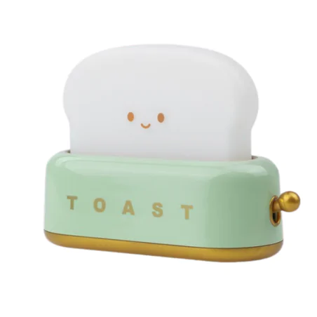 Oswietlenie-do-pokoju-dzieciecego - lampka nocna led zielony toster prezent dla dziecka mw20720 interblue 