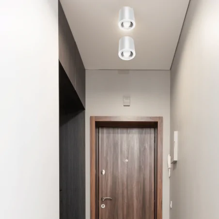 Oprawy-sufitowe - oprawa sufitowa natynkowa tuba w formie walca biała jupiter 10 307170 polux-goldlux 