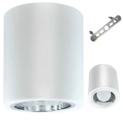 Oprawy-sufitowe - oprawa sufitowa natynkowa tuba w formie walca biała jupiter 10 307170 polux-goldlux