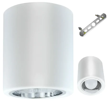 Oprawy-sufitowe - oprawa sufitowa natynkowa tuba w formie walca biała jupiter 10 307170 polux-goldlux 