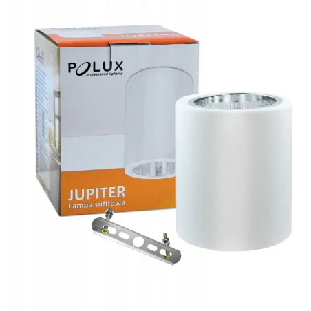 Oprawy-sufitowe - oprawa sufitowa natynkowa tuba w formie walca biała jupiter 10 307170 polux-goldlux 