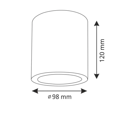 Oprawy-sufitowe - oprawa sufitowa natynkowa tuba w formie walca biała jupiter 10 307170 polux-goldlux 