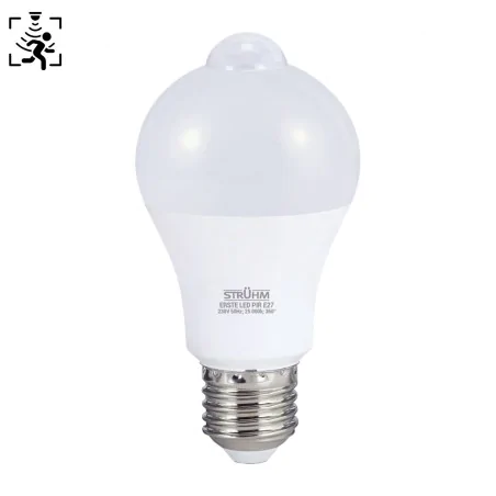 Gwint-trzonek-e27 - żarówka led e27 z czujnikiem ruchu pir mocna neutralna 12w 1230lm erste ideus 