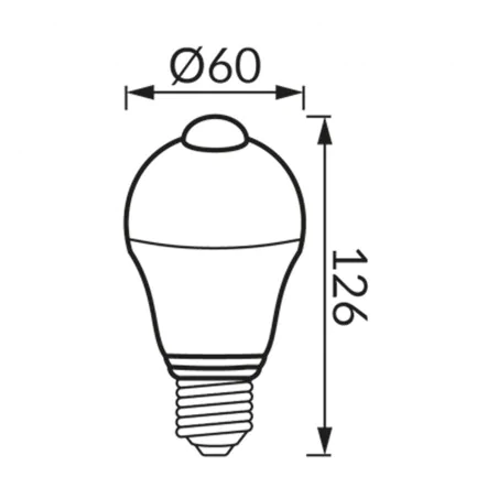 Gwint-trzonek-e27 - żarówka led e27 z czujnikiem ruchu pir mocna neutralna 12w 1230lm erste ideus 