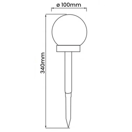 Lampy-solarne - lampka solarna do ogródka wbijana kula 10cm przypalany klosz z drucikiem gloris lumsol1115 lumiled 