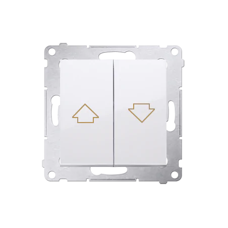 Wylaczniki-zaluzjowe - przycisk żaluzjowy do sterowania jedną roletą z wielu miejsc biały dzp1w.01/11 kontakt simon 54 