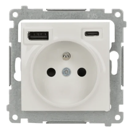Gniazda-pojedyncze-podtynkowe - gniazdo elektryczne z ładowarką 2xusb c i a simon 54 dgz1zusb2ca.01/11 kontakt simon 54 