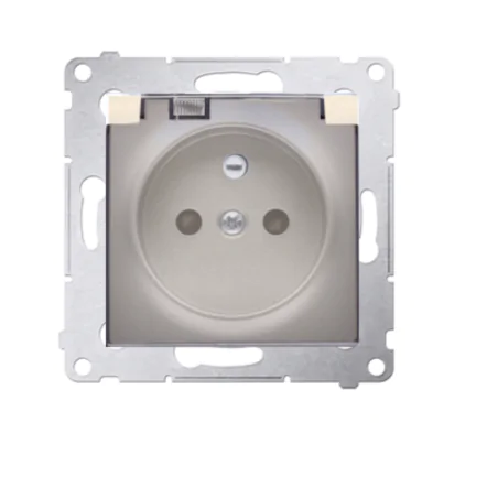 Gniazda-pojedyncze-podtynkowe - złote gniazdo pojedyncze z klapką dymną do łazienki bez uszczelki dgz1buz.01/44a kontakt simon 54 