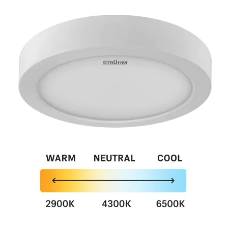 Plafony - biała oprawa sufitowa okrągła led 18w 3 barwy do wyboru cct edor ideus 