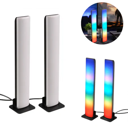 Lampki-nocne - lampka dekoracyjna led z pilotem gamingowa kolorowe światło rgb gamer rgb 326591 polux-goldlux 