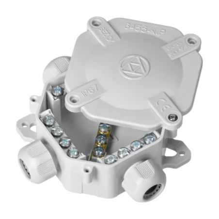 Puszki-natynkowe - puszka natynkowa elektryczna hermetyczna z dławikami szara 6455-11 5.p/2 acidur sez 