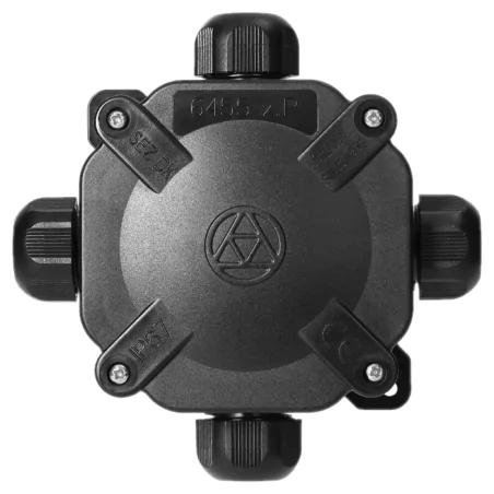 Puszki-natynkowe - puszka natynkowa hermetyczna czarna z dławikami ip67 6455-11 5.p/5 acidur sez 