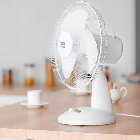Wentylatory-na-biurko - cichy wentylator biurkowy wiatrak stołowy biały z regulacją 35w tsa8023 teesa 