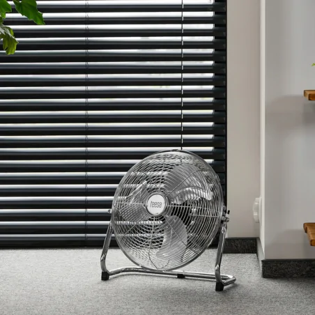 Wentylatory-podlogowe - cyrkulator podłogowy wentylator metalowy wiatrak srebrny 30cm 50w tsa8023 teesa 