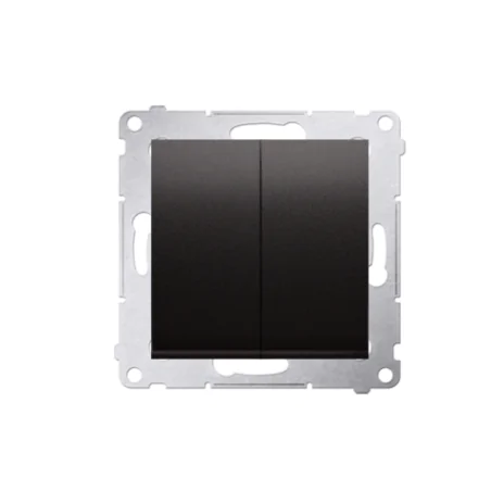 Wylaczniki-schodowe - wyłącznik schodowy podwójny bez piktogramu włącznik antracyt dw6/2.01/x/48 kontakt simon 54 