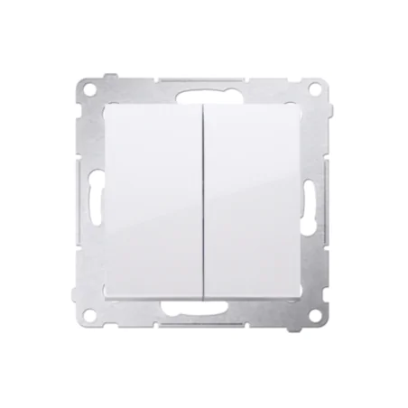 Wylaczniki-krzyzowe - biały włącznik krzyżowy podwójny bez piktogramu dw7/2.01/x/11 kontakt simon 54 