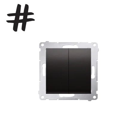 Wylaczniki-krzyzowe - włącznik krzyżowy podwójny bez znaczków antracyt dw7/2.01/x/48 simon 54 kontakt-simon 