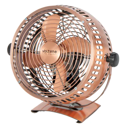 Wentylatory-na-biurko - wentylator biurkowy miedziany w stylu retro metalowy vo1940 volteno 