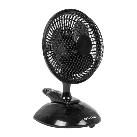 Wentylatory-na-biurko - wentylator na biurko wiatrak czarny z klipsem i podstawą 2w1 25w 15cm blow 