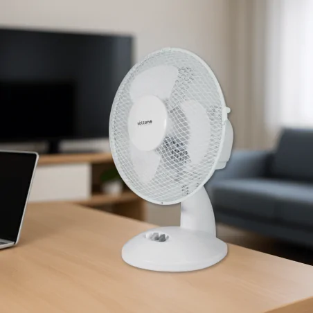 Wentylatory-na-biurko - wiatrak na biurko biały regulacją prędkości vo0020 volteno 
