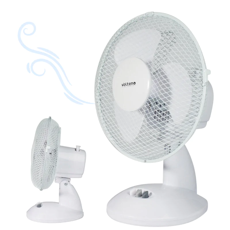 Wentylatory-na-biurko - wiatrak na biurko biały regulacją prędkości vo0020 volteno firmy VOLTENO 