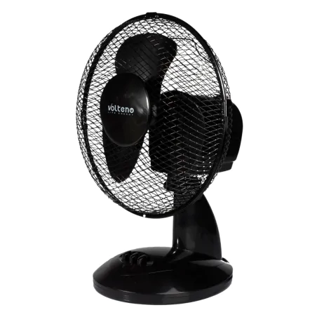 Wentylatory-na-biurko - wiatrak stołowy czarny z funkcją oscylacji na biurko vo0021 volteno 