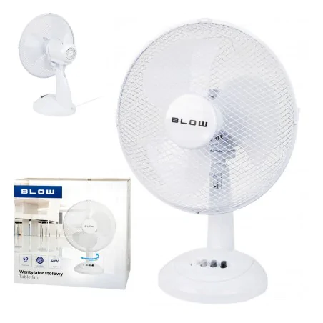Wentylatory-na-biurko - wentylator stołowy na biurko wiatrak biały  chłodzący 40w 30cm blow 
