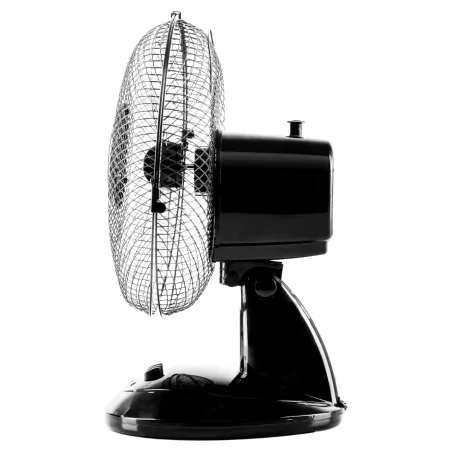 Wentylatory-na-biurko - wiatrak stołowy czarny z funkcją oscylacji na biurko vo0021 volteno 