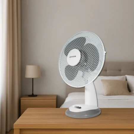 Wentylatory-na-biurko - wentylator stołowy biały wiatrak na biurko z regulacją prędkości vo0024 volteno 