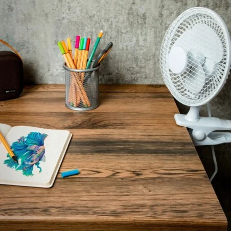 Wentylatory-na-biurko - wentylator na biurko na upały wiatrak z klipsem i podstawą 2w1 25w 15cm blow 