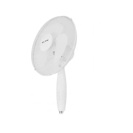 Wentylatory-podlogowe - mocny wentylator stojący wiatrak podłogowy obrotowy biały na upały 55w blow 