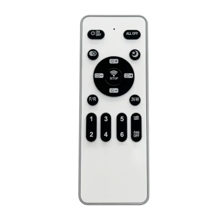 Plafony - plafon led z wiatrakiem na pilota o średnicy 60cm lampowentylator czarny zephyr ml1514 eko-light 