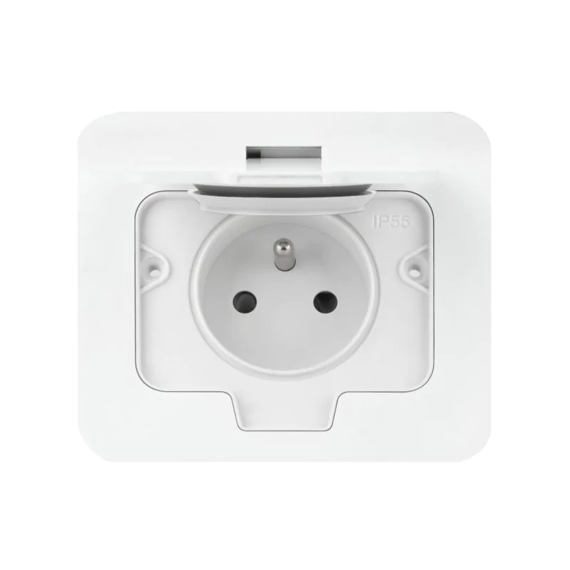 Gniazda-pojedyncze-podtynkowe - białe gniazdo zewnętrzne hermetyczne podtynkowe ip55 or-gm-903/w1 orno firmy ORNO 
