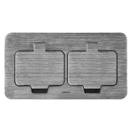 Gniazda-podwojne-podtynkowe - zewnętrzne gniazdo elektryczne podtynkowe kontakt podwójny srebrny ip55 or-gm-9047 orno 