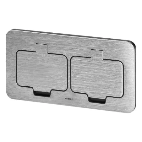 Gniazda-podwojne-podtynkowe - zewnętrzne gniazdo elektryczne podtynkowe kontakt podwójny srebrny ip55 or-gm-9047 orno 