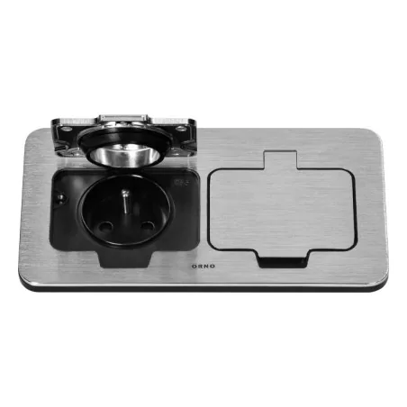 Gniazda-podwojne-podtynkowe - zewnętrzne gniazdo elektryczne podtynkowe kontakt podwójny srebrny ip55 or-gm-9047 orno 