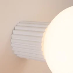 Kinkiety-lazienkowe - lampa ścienna do łazienki kinkiet biała kula g9 halo sl.1707 sollux 