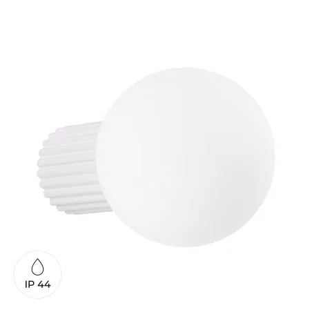 Kinkiety-lazienkowe - lampa ścienna do łazienki kinkiet biała kula g9 halo sl.1707 sollux 