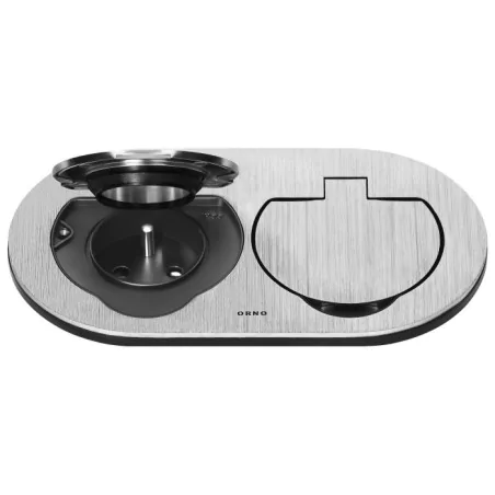 Gniazda-podwojne-podtynkowe - zewnętrzne gniazdo podwójne podtynkowe kontakt owalny srebrny ip55 or-gm-9046/g orno 