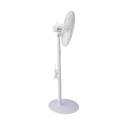 Wentylatory-podlogowe - mocny wentylator stojący wiatrak podłogowy biały na upały 40w dedra 