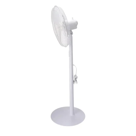 Wentylatory-podlogowe - mocny wentylator stojący wiatrak podłogowy biały na upały 40w dedra 