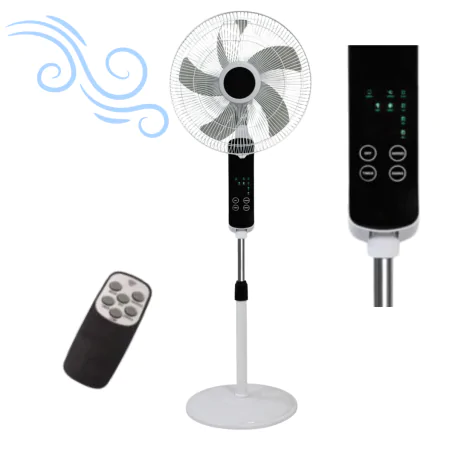 Wentylatory-podlogowe - wentylator stojący podłogowy na pilota 50w biały vo1885 volteno 