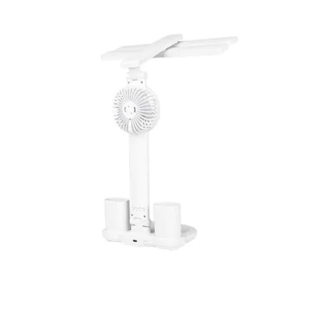 Lampki-biurkowe - lampka na biurko led ściemnialna z funkcją zegara i wbudowanym wentylatorem summer lvt 