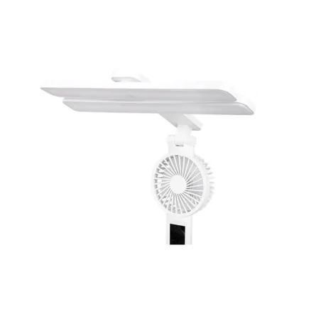 Lampki-biurkowe - lampka na biurko led ściemnialna z funkcją zegara i wbudowanym wentylatorem summer lvt 
