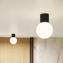 Kinkiety-lazienkowe - lampa ścienna do łazienki kinkiet hermetyczny kula czarny g9 halo sl.1721 sollux 