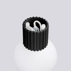 Kinkiety-lazienkowe - lampa ścienna do łazienki kinkiet hermetyczny kula czarny g9 halo sl.1721 sollux 