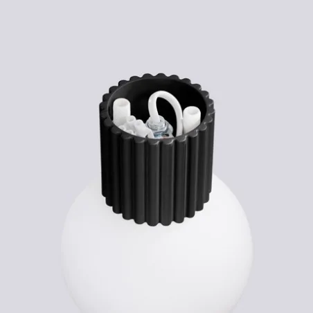 Kinkiety-lazienkowe - lampa ścienna do łazienki kinkiet hermetyczny kula czarny g9 halo sl.1721 sollux 